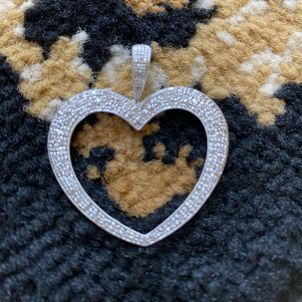 14K Diamond Heart Pendant
